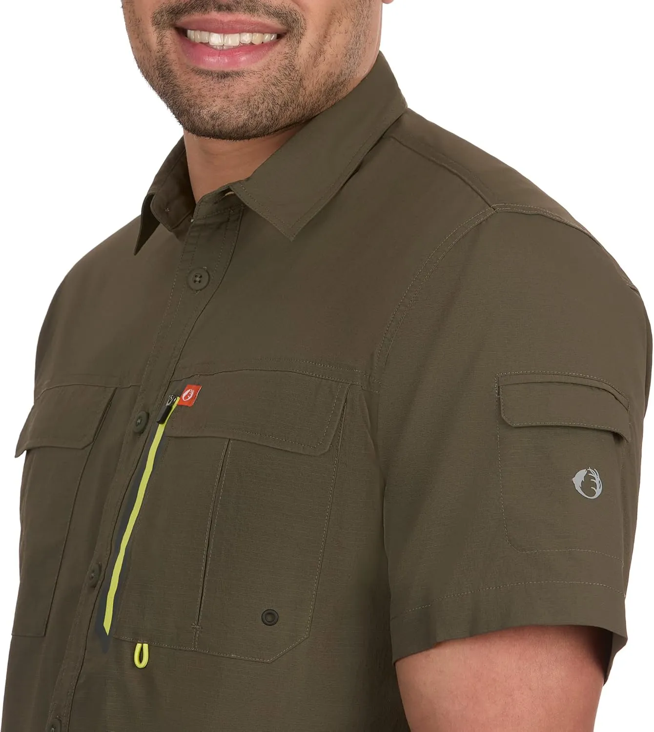 The American Outdoorsman Blackfoot River Short Sleeve Performance Fishing Shirt for Men