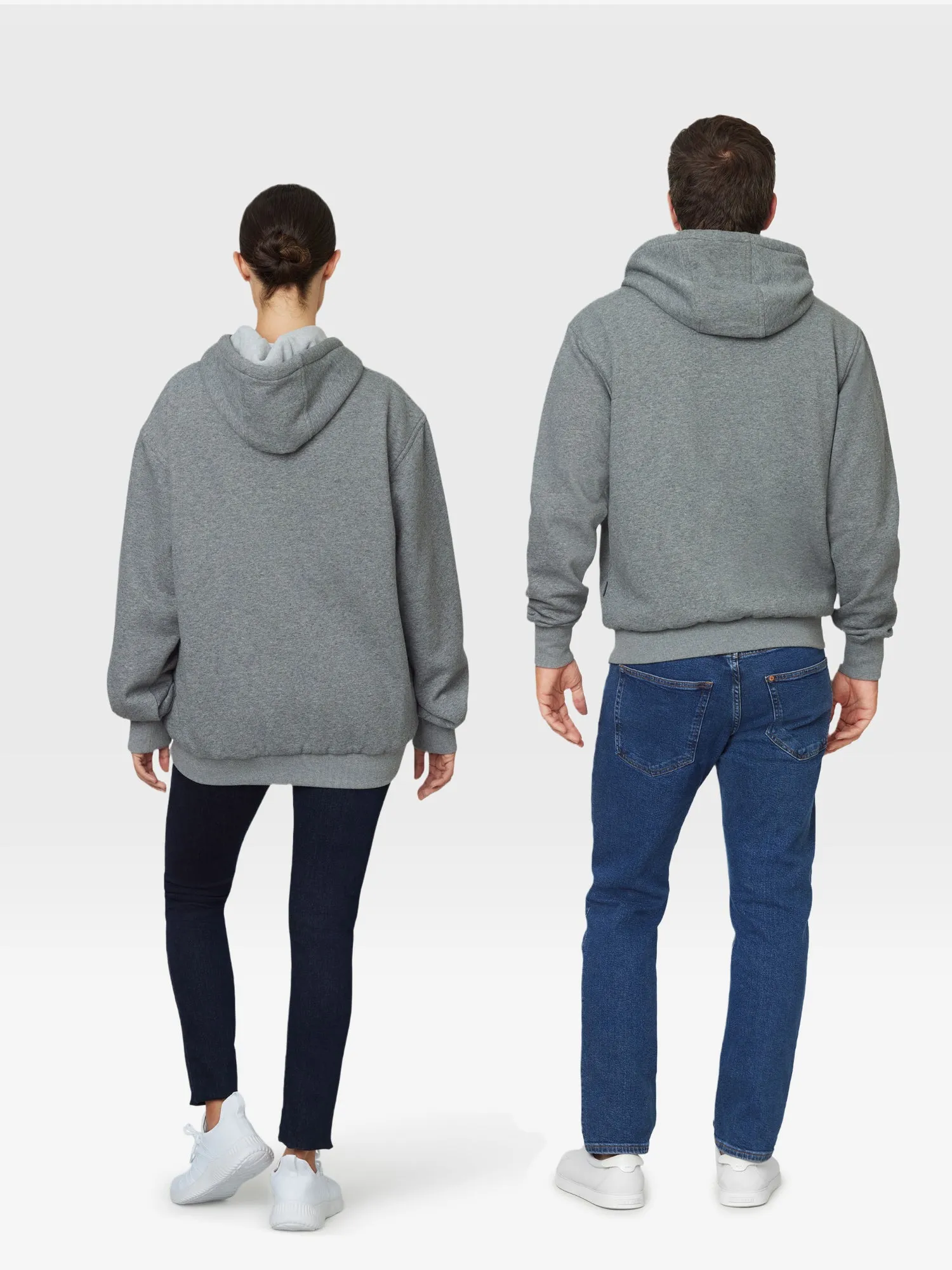 Unisex 11W Heated Ultra Soft Hoodie with HeatSync  - Gray