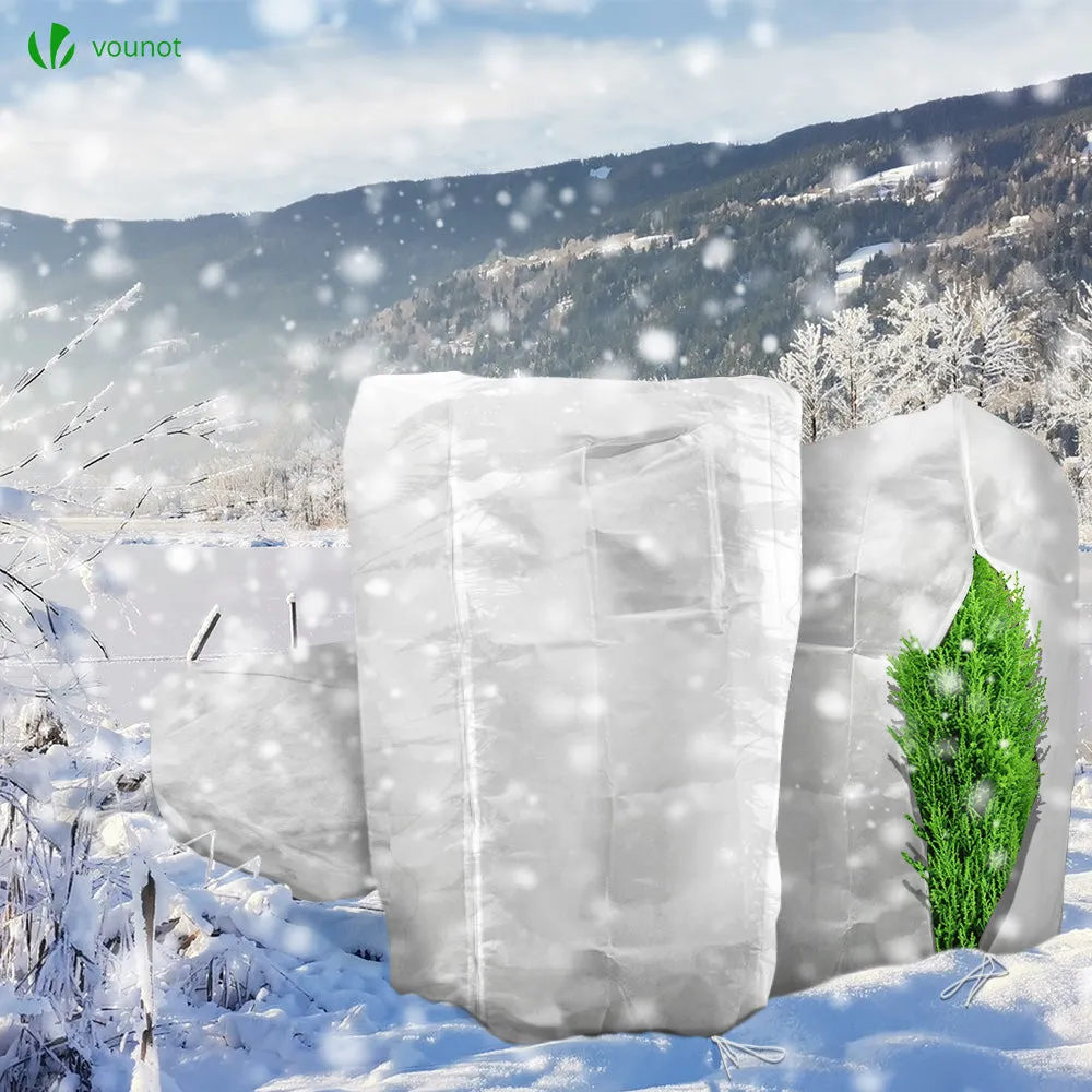 VOUNOT 3 Packs Plant Protection Winter Fleece 80GSM Horticultural Fleece Jacket 1.2m x 1.8m