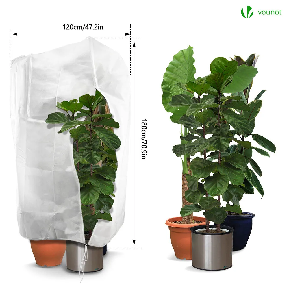 VOUNOT 3 Packs Plant Protection Winter Fleece 80GSM Horticultural Fleece Jacket 1.2m x 1.8m