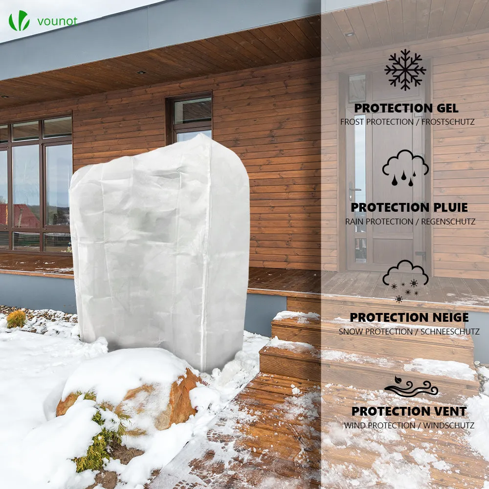 VOUNOT 3 Packs Plant Protection Winter Fleece 80GSMHorticultural Fleece Jacket 2m x 2.4m