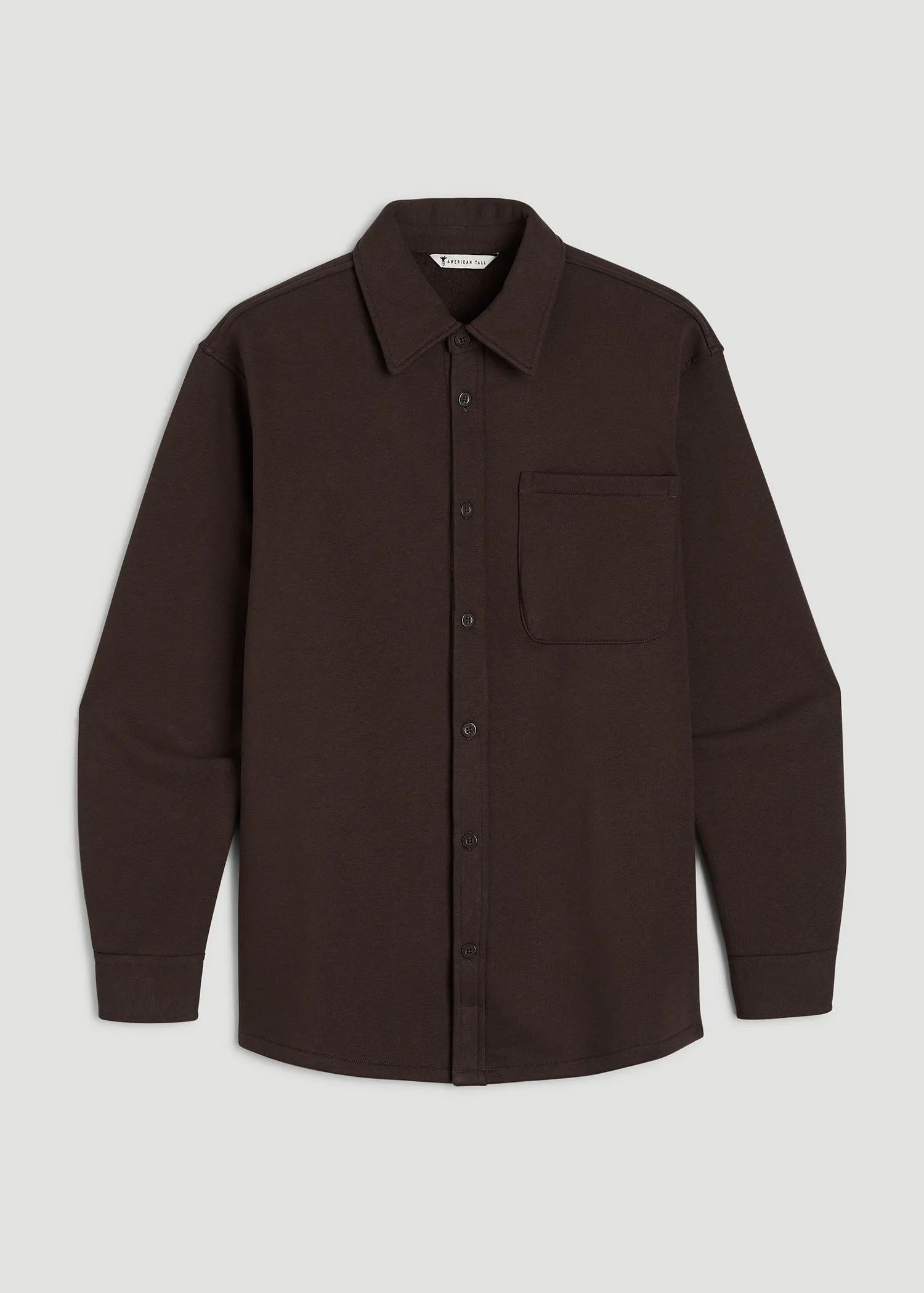 Wearever 2.0 Fleece Women's Tall Shacket in Espresso