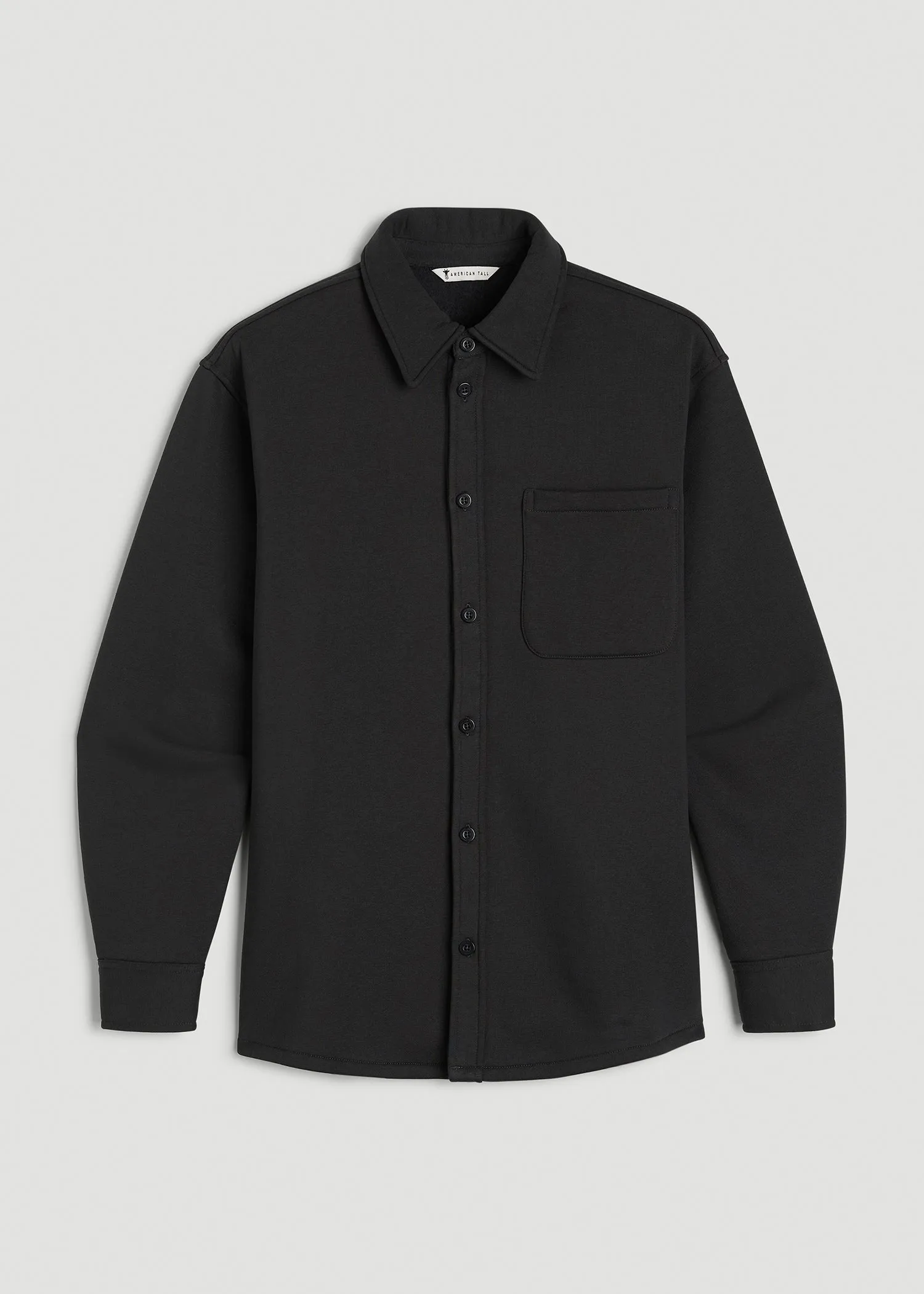 Wearever 2.0 Fleece Women's Tall Shacket in Graphite Black