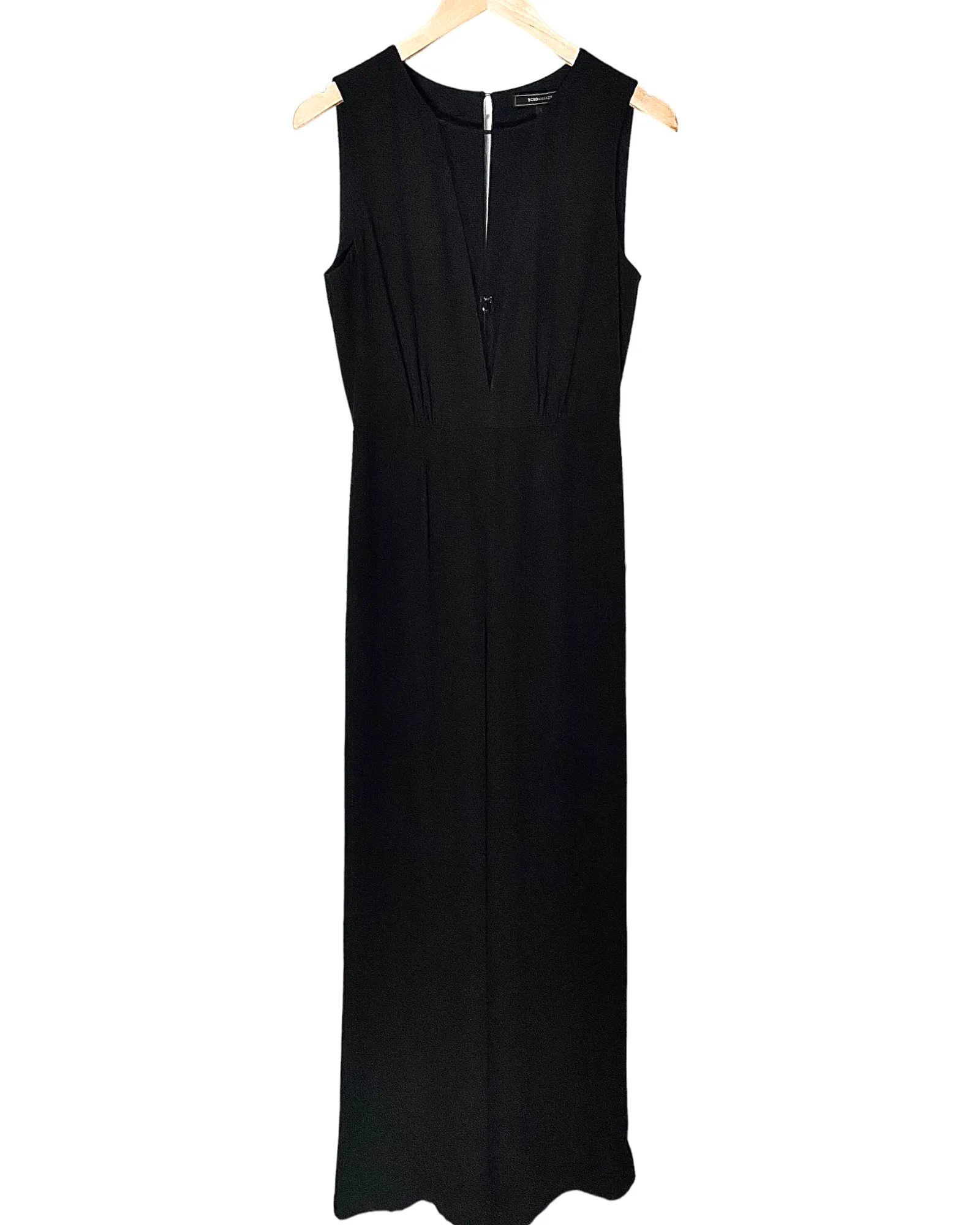 Winter Black Sheer Paneled Wide Leg Jumpsuit