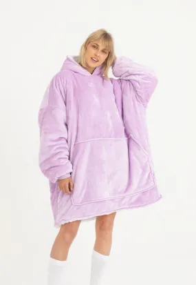 Winter Warm Soft Velour Hoodie Blanket Pocket Big Soft Robe Bathrobe Sweatshirt Pullover